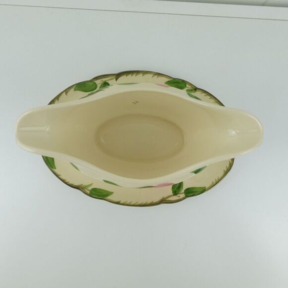 Franciscan Desert Rose Gravy Boat Underplate Attached Flying F 1979 - 1984 - Picture 9 of 13